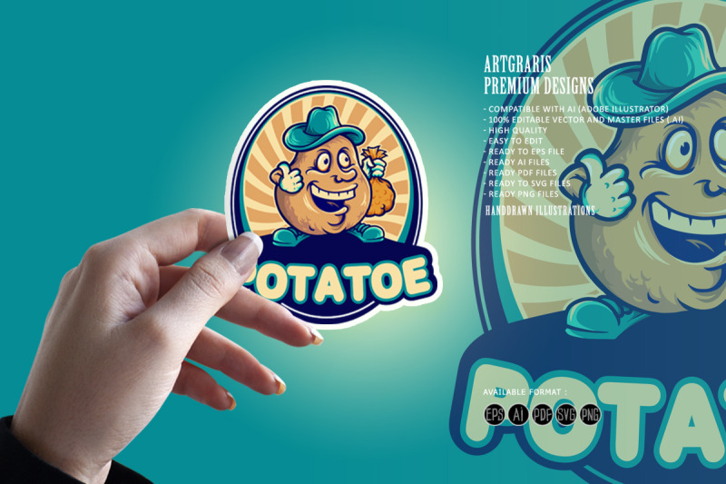 delicious-funny-potato-logo-illustrations