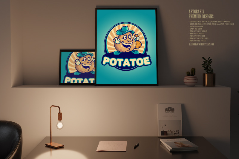 delicious-funny-potato-logo-illustrations