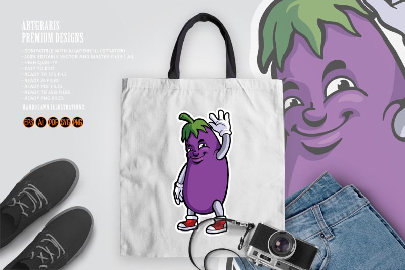 funny-eggplant-logo-mascot-illustrations