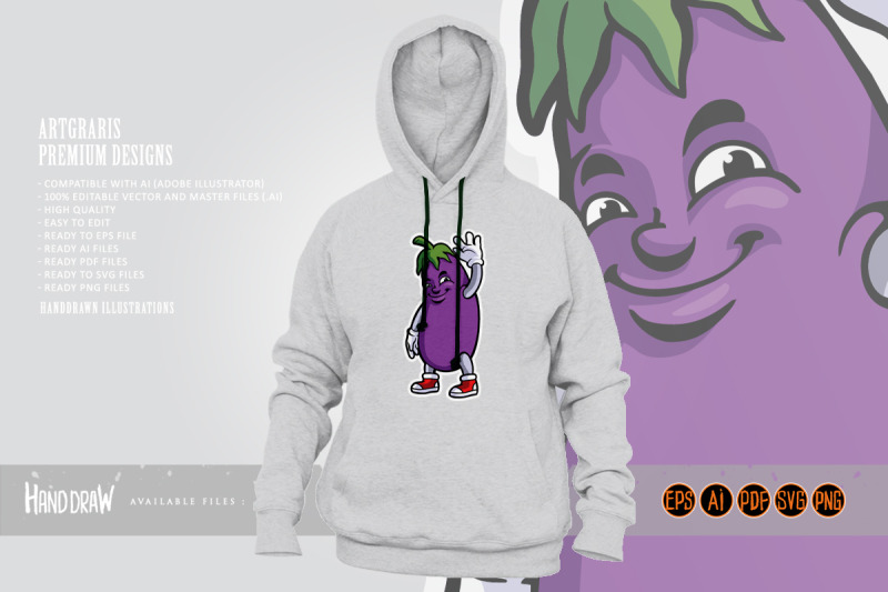 funny-eggplant-logo-mascot-illustrations