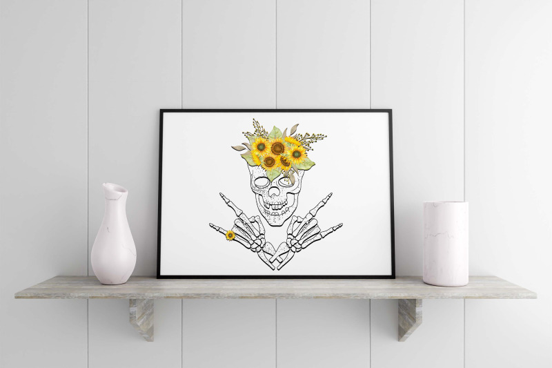 skeleton-with-sunflower-sublimation