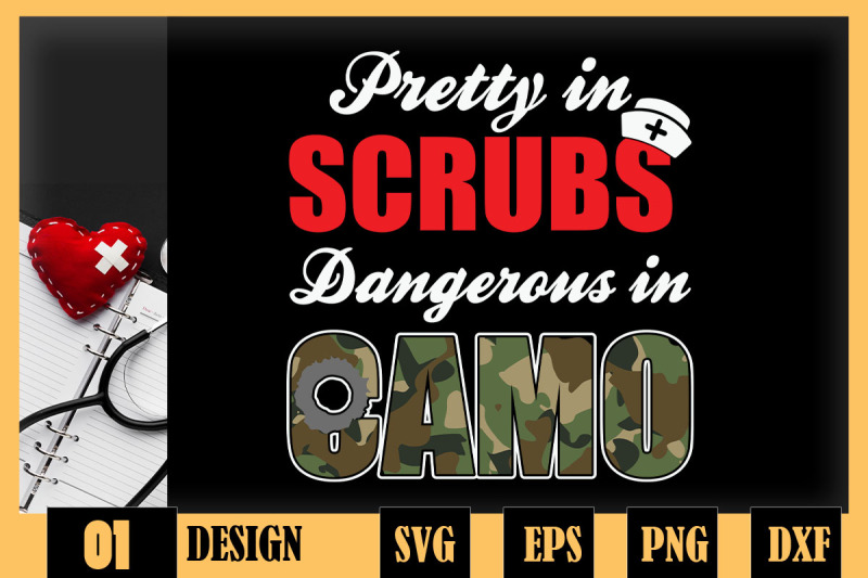 nurse-pretty-in-scrubs-dangerous-in-camo