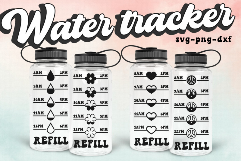 water-tracker-svg-water-measurements-bundle