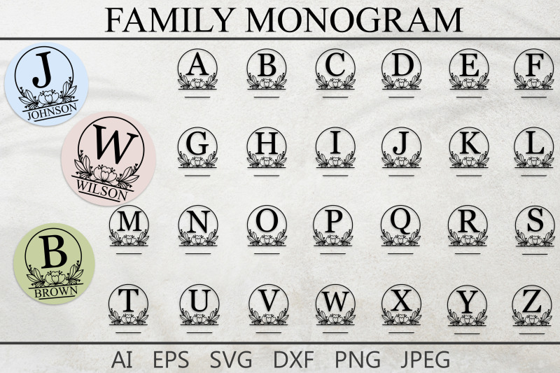 split-family-monogram-svg-floral-letters-monogram-svg