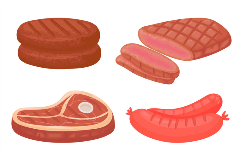 cartoon-meat-food-raw-product-ingredients-as-patty-steak-and-sausage