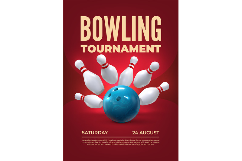 bowling-tournament-realistic-3d-sport-tournament-elements-with-skittl