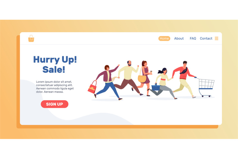 shopping-people-landing-page-sale-and-discount-web-site-template-with