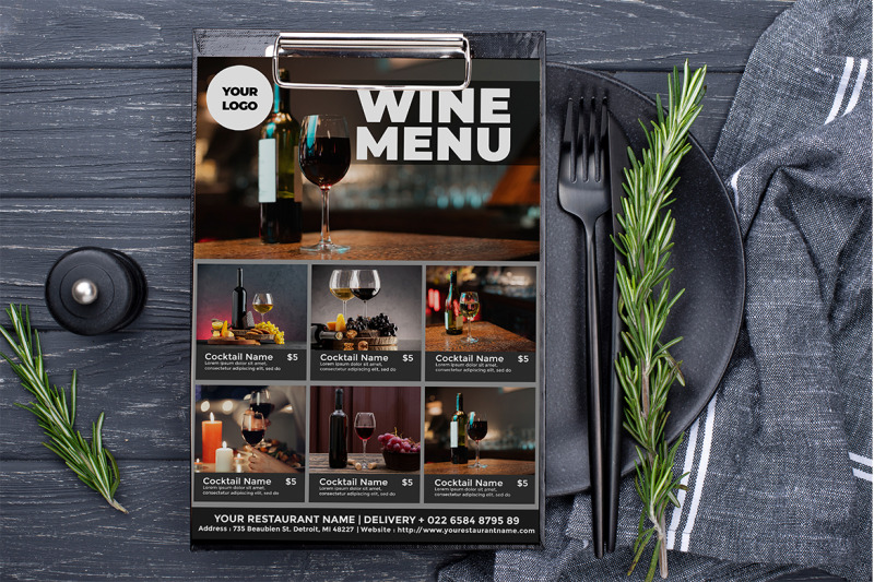 wine-menu-flyer