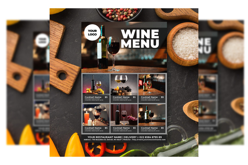 wine-menu-flyer