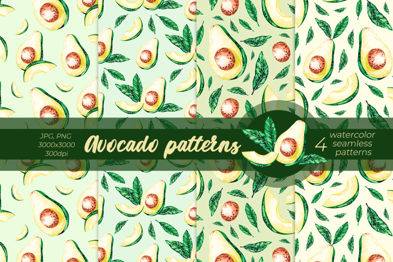 watercolor-avocado-patterns-watercolor-patterns-png-jpg