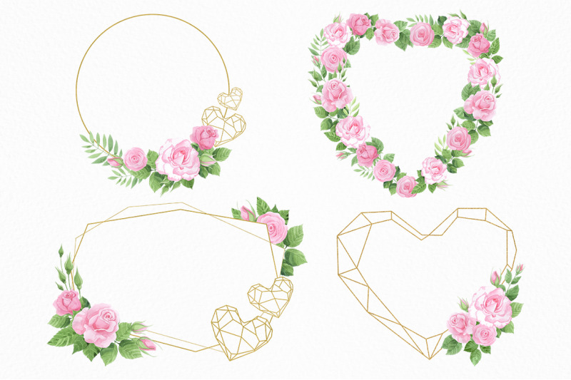 watercolor-flowers-hearts-frames
