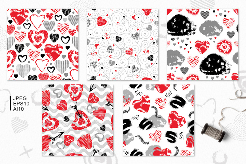 valentine-039-s-day-seamless-patterns