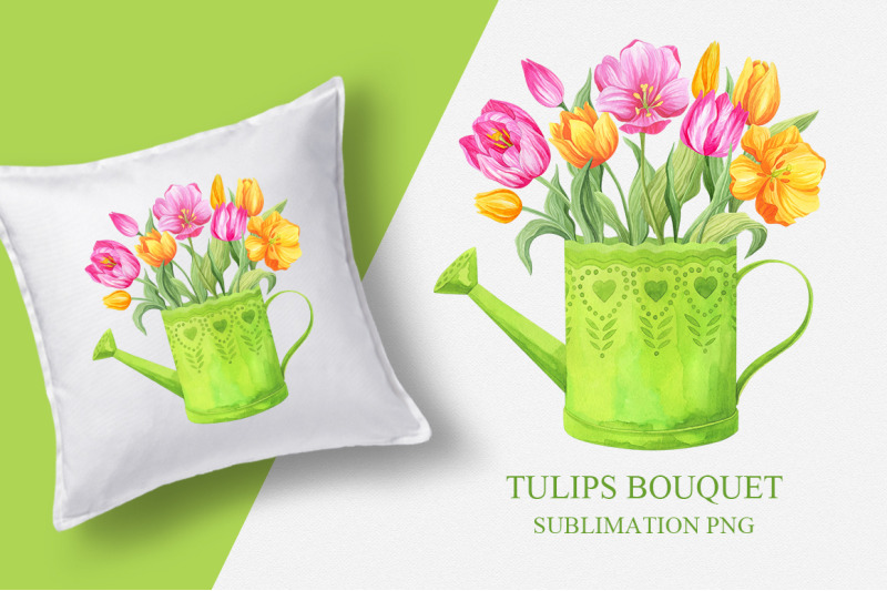 watercolor-tulips-bouquet-sublimation