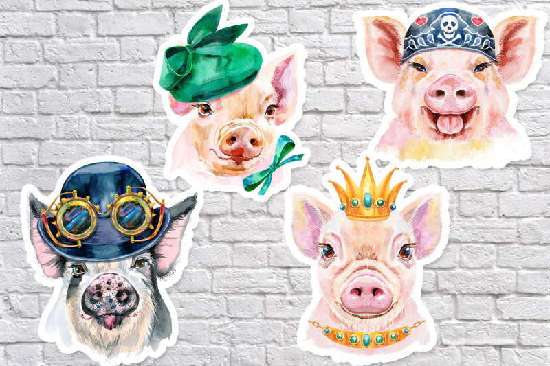 cute-watercolor-pigs-part-11