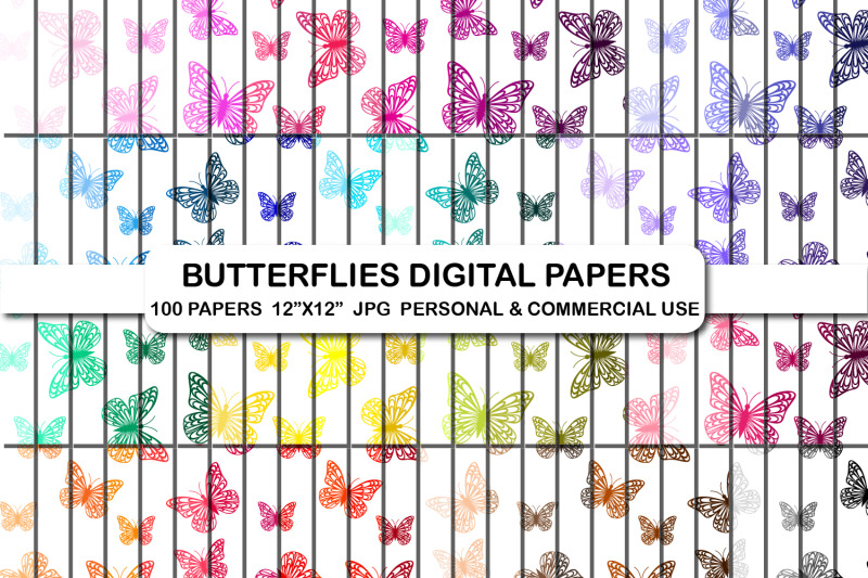 100-butterflies-digital-papers-background-paper-jpg