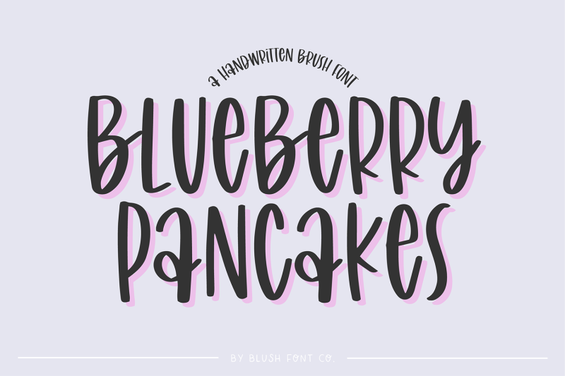 blueberry-pancakes-brush-font
