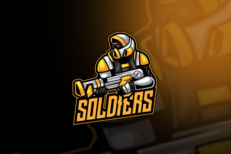 soldier-robot-warrior-esport-logo