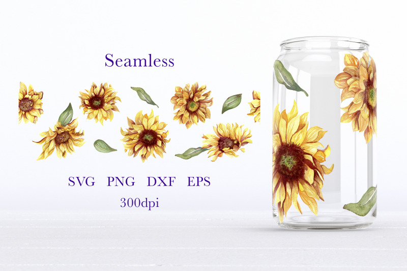 sunflower-16oz-glass-can-wrap-svg-libbey-can-glass-full-wrap