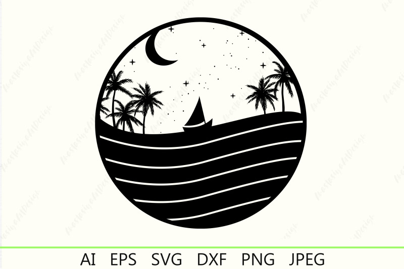 beach-illustration-svg-summer-nature-monogram-svg-travel