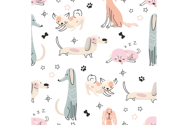 doodle-dog-print-funny-dogs-seamless-pattern-childish-scandinavian-d