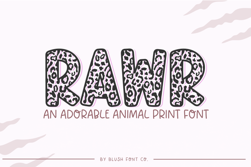 rawr-animal-print-font