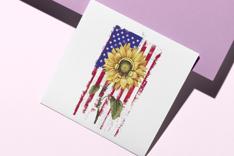 sunflower-with-american-flag-sublimation