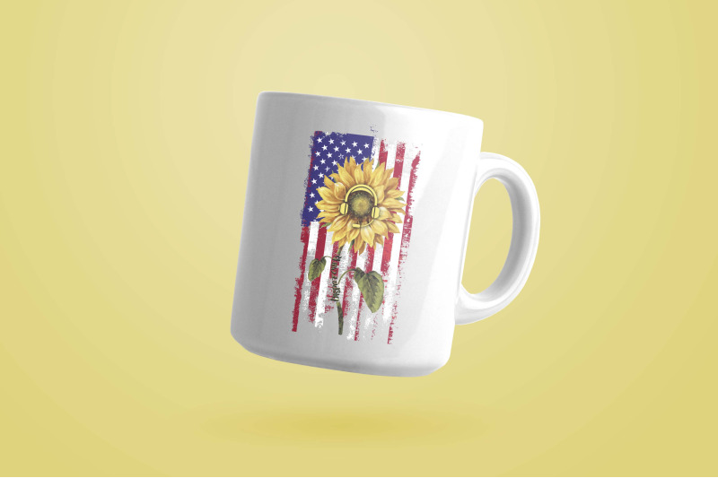 sunflower-with-american-flag-sublimation