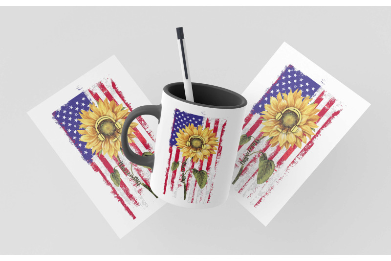 sunflower-with-american-flag-sublimation