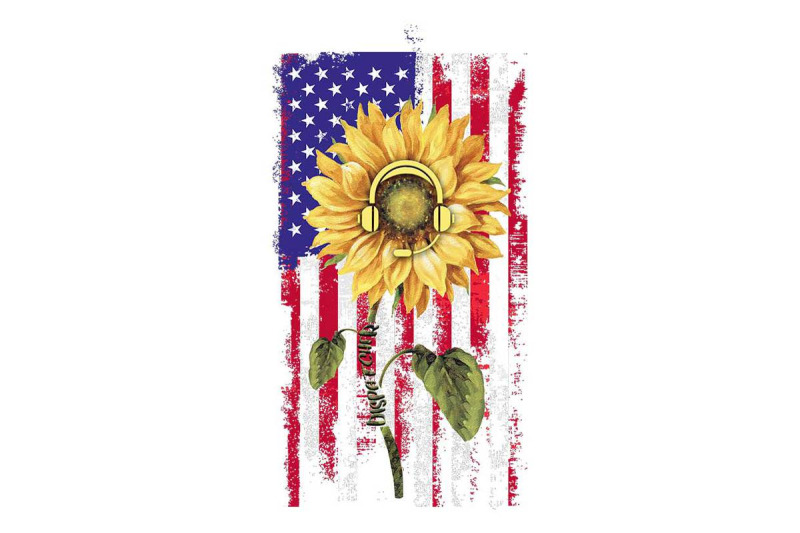 sunflower-with-american-flag-sublimation