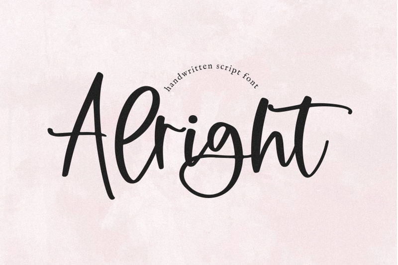 alright-modern-script-font