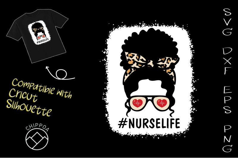 nurse-life-bleached-leopard-messy-bun