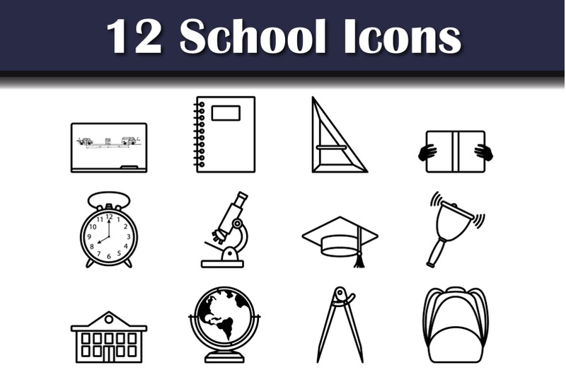 school-icon-set