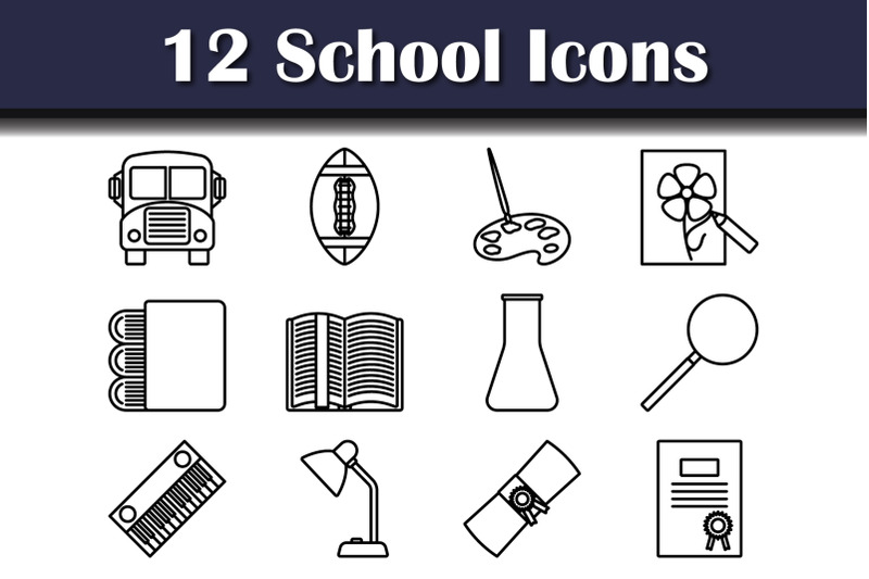 school-icon-set