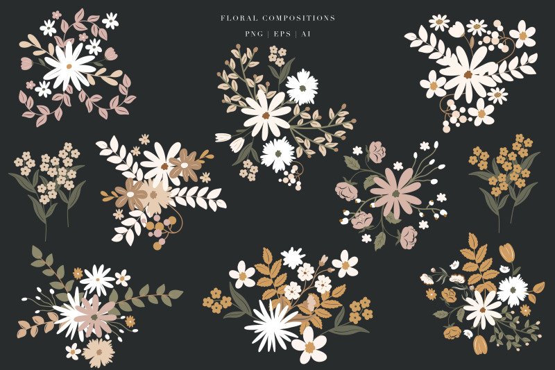 meadow-of-flowers-vector-clipart-pattern-collection