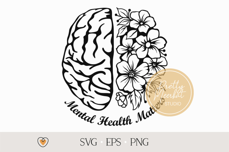 mental-health-svg-flower-brain-svg-mental-health-matters-svg-png-fi