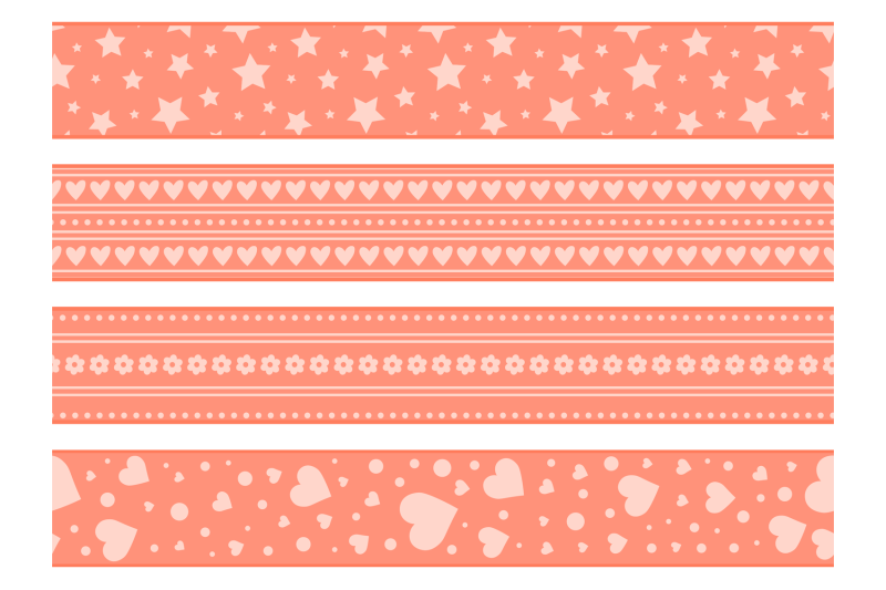 peach-seamless-ribbons-ribbons-peach-color-template