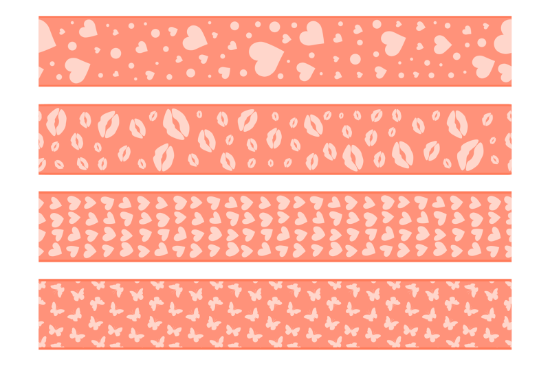 peach-seamless-ribbons-ribbons-peach-color-template