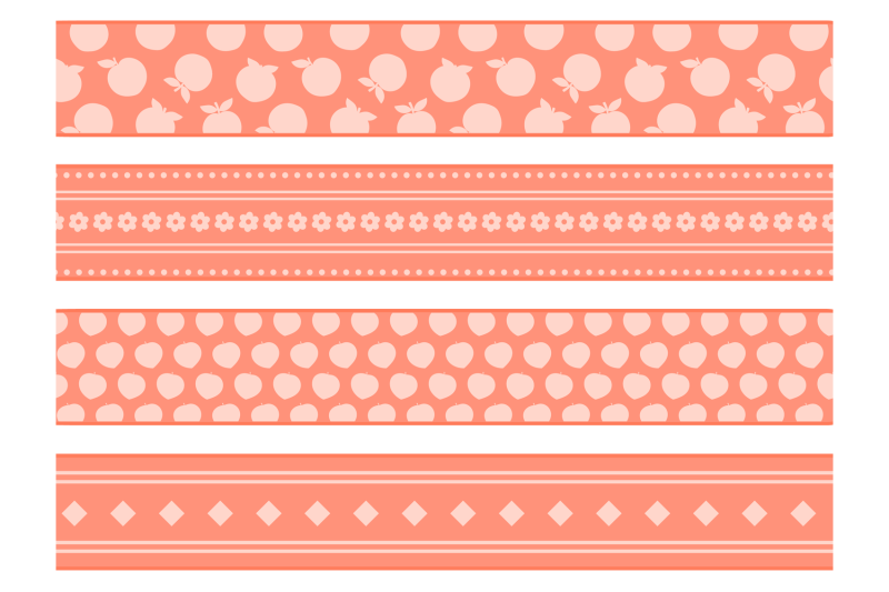 peach-seamless-ribbons-ribbons-peach-color-template