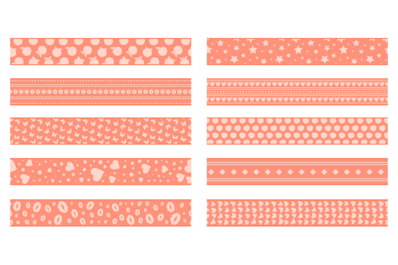 peach-seamless-ribbons-ribbons-peach-color-template