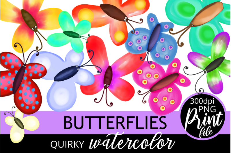 quirky-watercolor-butterflies