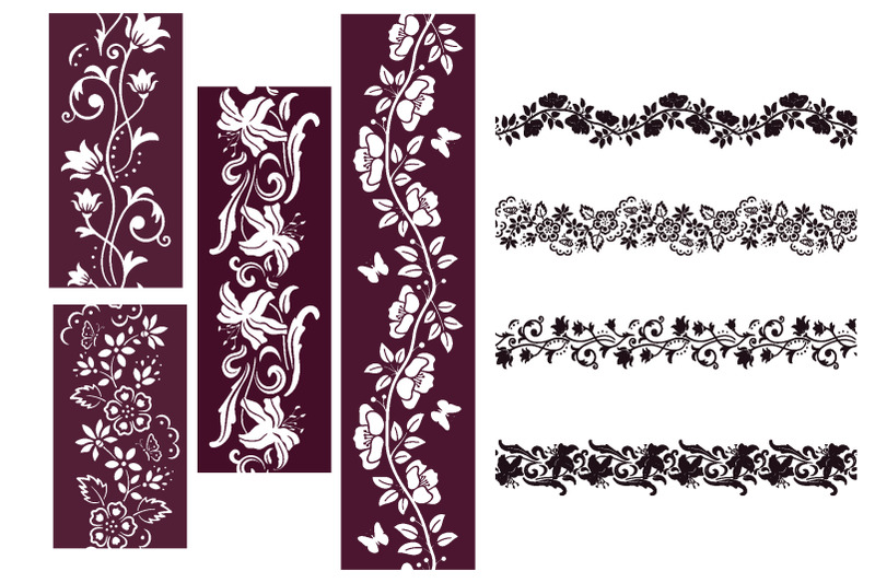 bundle-of-floral-seamless-borders-and-stencils-corner-elements-and-ve
