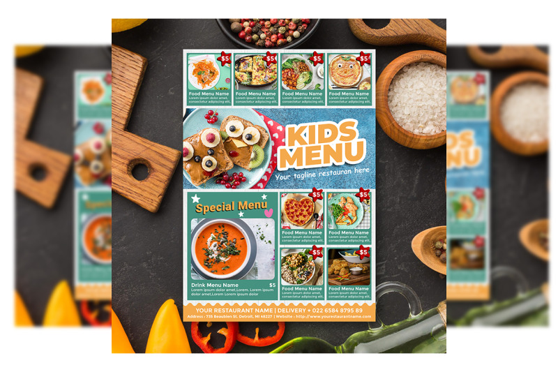 kids-menu-flyer-template