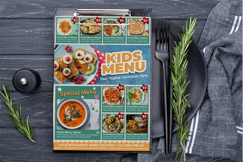 kids-menu-flyer-template