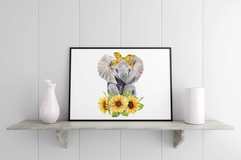 elephant-sunflower-sublimation