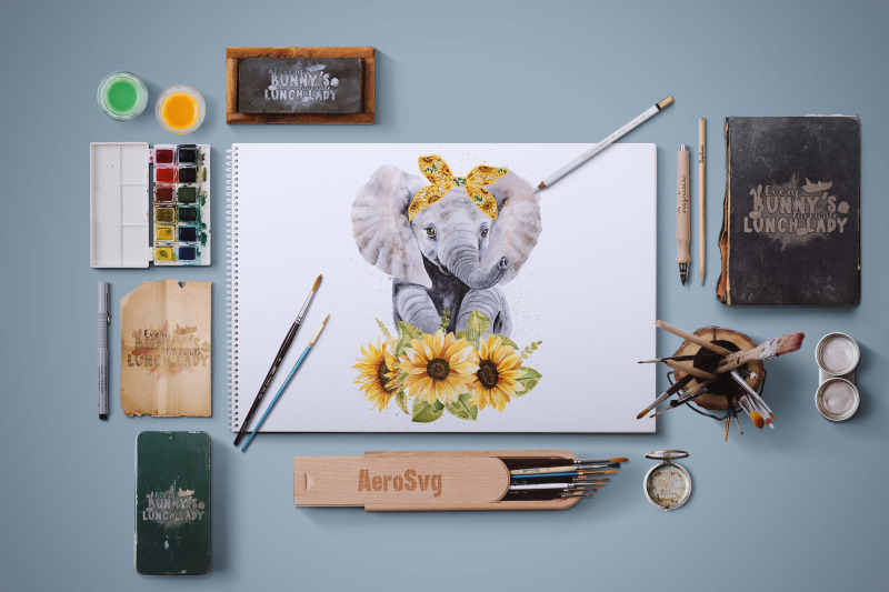 elephant-sunflower-sublimation