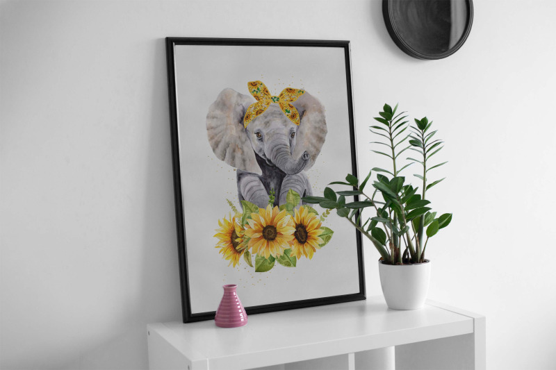 elephant-sunflower-sublimation