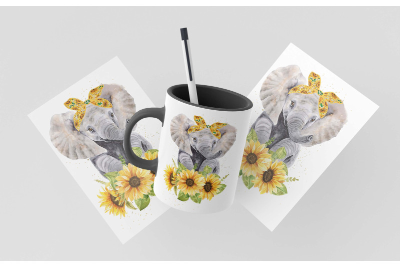 elephant-sunflower-sublimation