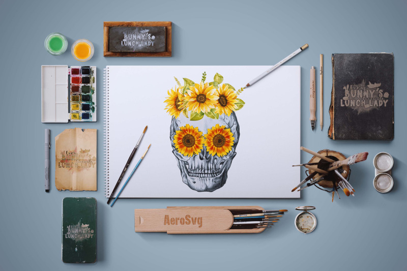 sunflower-skull-sublimation