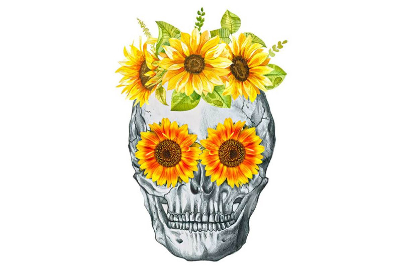 sunflower-skull-sublimation