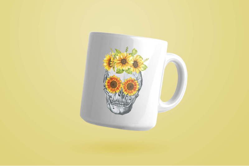 sunflower-skull-sublimation